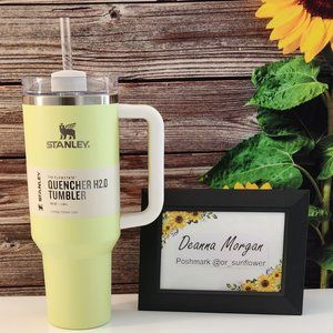 CITRON COLOR BLOCK - 40oz. Stanley The Quencher H2.0 Flowstate Tumbler 🤍 💚🌻